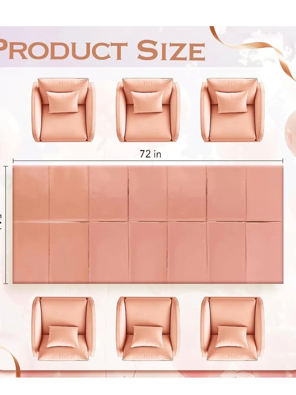 Rose Gold Party Tablecloth & Decor Set